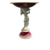 Royal Copenhagen Porcelain Figural Tazza 19th Century Fruit Vase. Biscuit (porcelain) Empire 19th century - photo 2