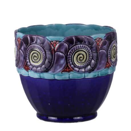 Vase-cache-pot Art Nouveau Faïence Jugendstil 20th century - photo 2