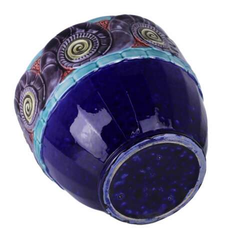 Vase-cache-pot Art Nouveau Faïence Jugendstil 20th century - photo 4