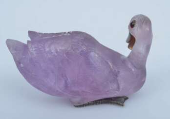 Amethyst figurine Swan