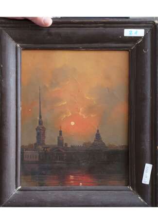 “Peter and Paul fortress” Victor Osipov Canvas Oil paint Realist Landscape painting 1994 - photo 1