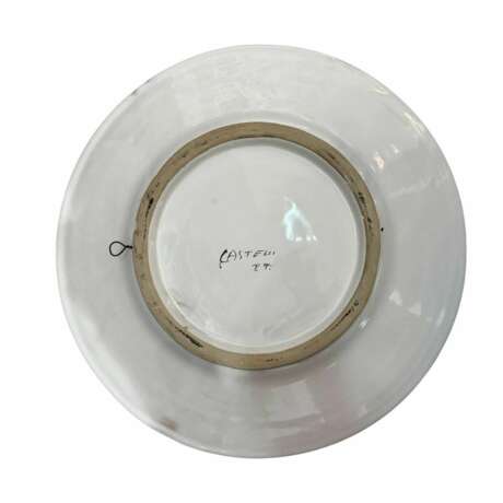 Set of Two Hand-Pair of Italian Renaissance Style Platters by N. Tapolini 1970s Metal ceramics 20th century - photo 10