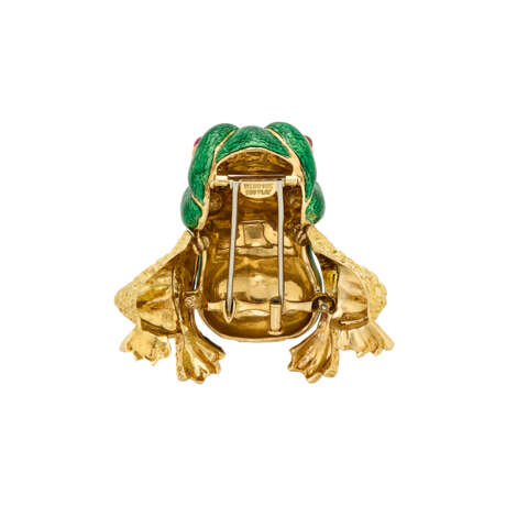 DAVID WEBB ENAMEL, RUBY AND DIAMOND FROG BROOCH - photo 3 DAVID WEBB ENAMEL, RUBY AND DIAMOND FROG BROOCH - photo 3
