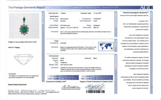 ANTIQUE EMERALD AND DIAMOND PENDANT - photo 3 ANTIQUE EMERALD AND DIAMOND PENDANT - photo 3