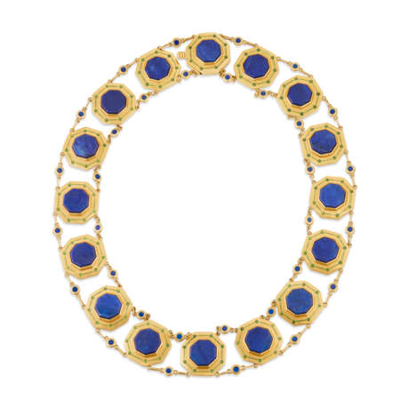 TIFFANY & CO., LOUIS COMFORT TIFFANY LAPIS LAZULI, ENAMEL AND GOLD NECKLACE - Foto 1 TIFFANY & CO., LOUIS COMFORT TIFFANY LAPIS LAZULI, ENAMEL AND GOLD NECKLACE - Foto 1