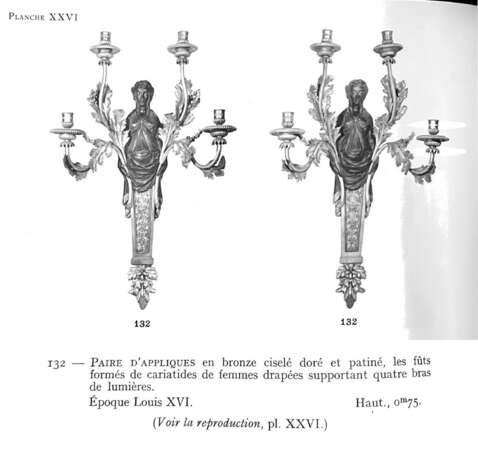 PAIRE D'APPLIQUES DE STYLE LOUIS XVI - Foto 4 PAIRE D'APPLIQUES DE STYLE LOUIS XVI - Foto 4