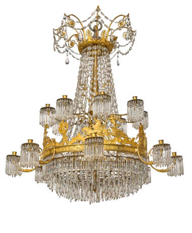 LUSTRE CORBEILLE DE LA FIN DE L'ÉPOQUE EMPIRE - Foto 1 LUSTRE CORBEILLE DE LA FIN DE L'ÉPOQUE EMPIRE - Foto 1