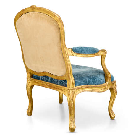 FAUTEUIL À LA REINE À CHÂSSIS D'ÉPOQUE LOUIS XV - Foto 4