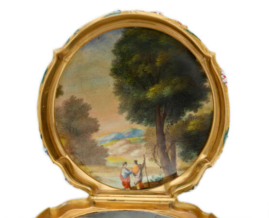 BOÎTIER DE MONTRE FORMANT TABATIÈRE EN OR ET ÉMAIL D'ÉPOQUE LOUIS XIV - photo 5