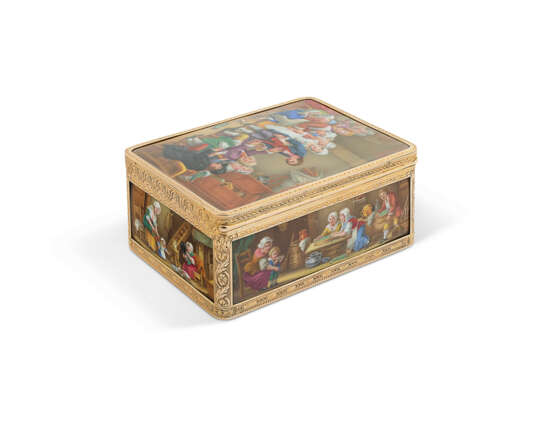 TABATIÈRE DE TABLE EN OR ET ÉMAIL D’ÉPOQUE RESTAURATION - Foto 2
