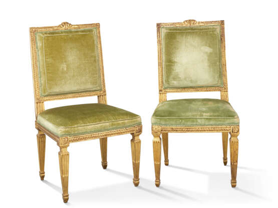 PAIRE DE CHAISES D'ÉPOQUE LOUIS XVI - photo 1