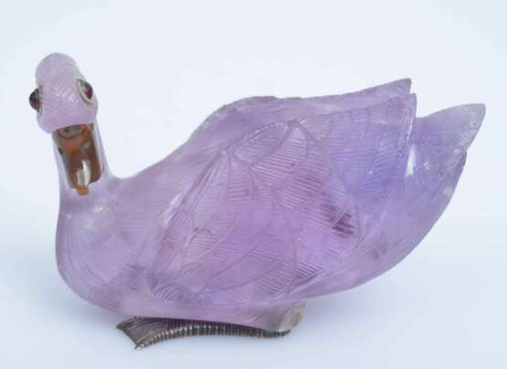 Amethyst figurine Swan Early 20th century - photo 3