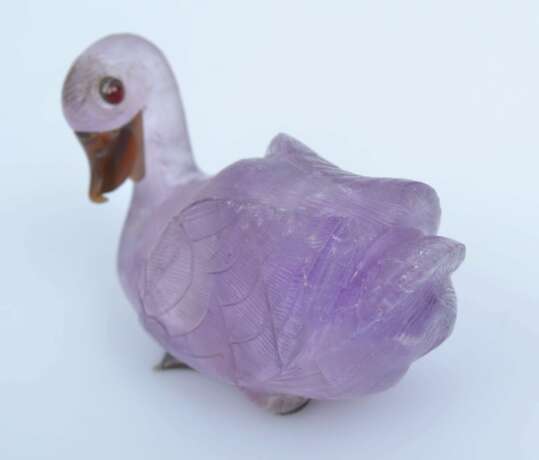 Amethyst figurine Swan Early 20th century - photo 6