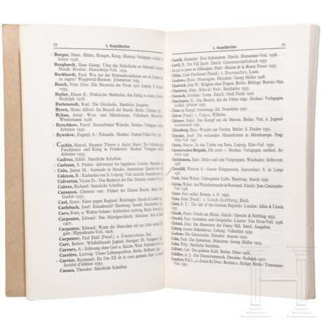 "Liste des schädlichen und unerwünschten Schrifttums", Stand 31.12.1938 - photo 6 "Liste des schädlichen und unerwünschten Schrifttums", Stand 31.12.1938 - photo 6