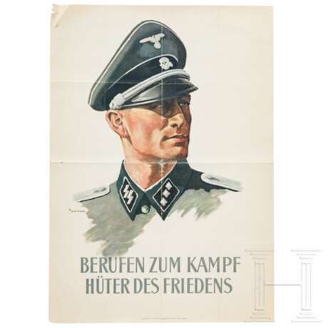 Rekrutierungsplakat der SS - "Berufen zum Kampf – Hüter des Friedens" - Foto 1