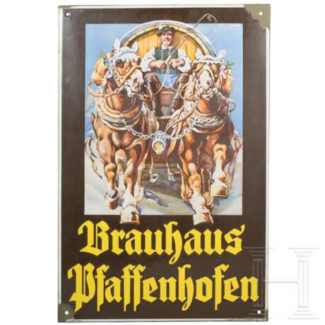 Emailleschild "Brauhaus Pfaffenhofen" - фото 1