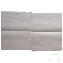 Hermann Göring - dreiseitiger Liebesbrief Nr. "19." an Carin, datiert "6. Sept. 21 Dienstag Abend" ("mein letzter Atemzug wird Dein sein und sterbend werde ich Deinen Namen segnen!")
