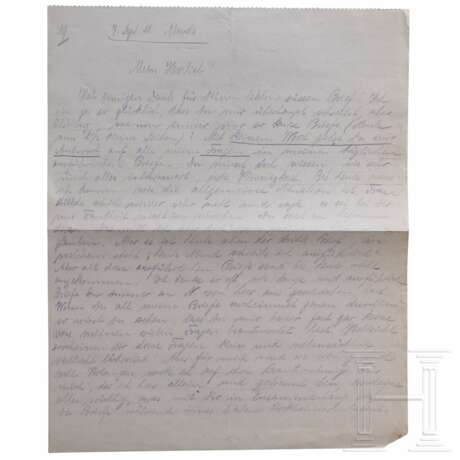 Hermann Göring - vorwurfsvoller zweiseitiger Liebesbrief erneut mit Nr. "19." an Carin, datiert "7. Sept. 21. Abends" ("Frau Millde schrieb wieder sehr nett und sagte, es sei bir Dir nur Faulheit nicht zu schreiben") - фото 1