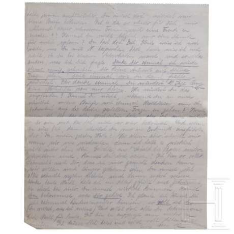 Hermann Göring - vorwurfsvoller zweiseitiger Liebesbrief erneut mit Nr. "19." an Carin, datiert "7. Sept. 21. Abends" ("Frau Millde schrieb wieder sehr nett und sagte, es sei bir Dir nur Faulheit nicht zu schreiben") - фото 2