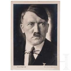 Adolf Hitler - signierte Postkarte aus dem Nachlass von Karl Kellner