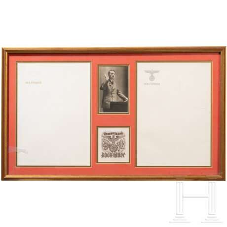 Adolf Hitler - Exlibris und zwei Blankobögen Briefpapier - фото 1