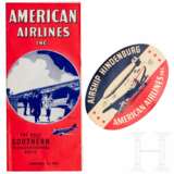 American-Airlines-Werbebroschüre und "Airship Hindenburg"-Gepäckaufkleber - photo 1