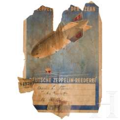 Zeppelin LZ 129 "Hindenburg" - Gepäckanhänger mit US-Zollmarke