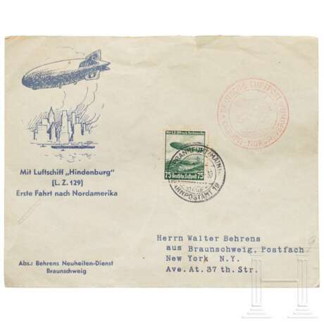 Zeppelin LZ 129 "Hindenburg" - Luftpost, 1. Nordamerikafahrt - photo 1 Zeppelin LZ 129 "Hindenburg" - Luftpost, 1. Nordamerikafahrt - photo 1