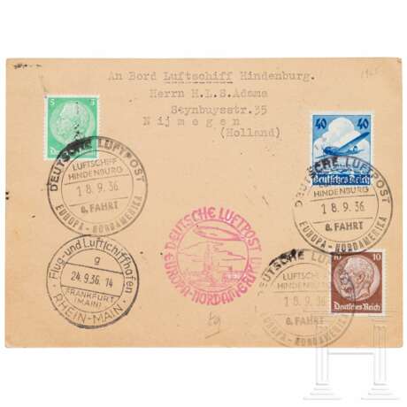 Zeppelin LZ 129 "Hindenburg" - Luftpost, 8. Nordamerikafahrt - photo 1 Zeppelin LZ 129 "Hindenburg" - Luftpost, 8. Nordamerikafahrt - photo 1