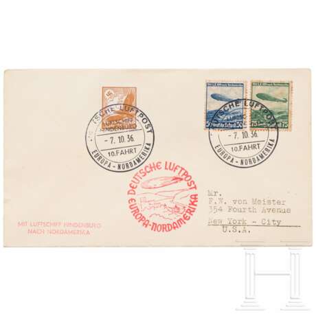 Zeppelin LZ 129 "Hindenburg" - Luftpost, 10. Nordamerikafahrt - photo 1 Zeppelin LZ 129 "Hindenburg" - Luftpost, 10. Nordamerikafahrt - photo 1