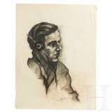 "Männer vom Vorpostenboot - Funker" - Kohlezeichnung des PK-Zeichners Hans Döpke, 1944 - photo 1