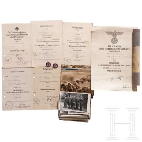 Nachlass eines Majors der Luftwaffe und Urkunden - photo 1