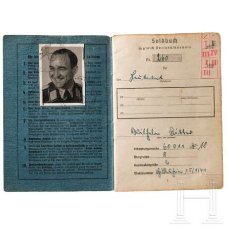 Dokumentengruppe eines Inhabers des LW-Ehrenpokals und Trägers des Deutschen Kreuzes in Gold, Einsatz in Afrika - photo 4