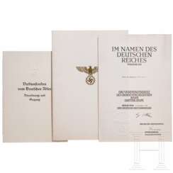 Prof. Domenico Fabbri - Urkunde zum Verdienstkreuz 3. Stufe des Deutschen Adler-Ordens