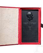 Médailles. Arno Breker - Erinnerungsplakette zur Fertigstellung der Reichskanzlei 1939 im Etui