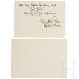 Günther Prien - handschriftliche und signierte Grußkarte mit Kuvert, 1941 - photo 2