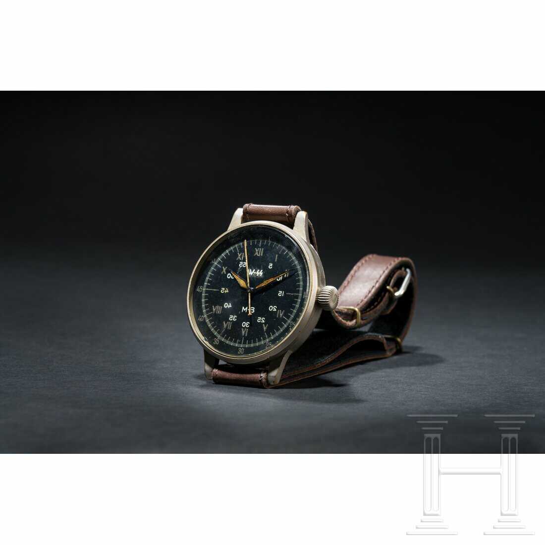 Beobachtungsuhr "B-Uhr" für Messbatterien (M-B) der Waffen-SS, A. Lange & Söhne, Glashütte Beobachtungsuhr "B-Uhr" für Messbatterien (M-B) der Waffen-SS, A. Lange & Söhne, Glashütte