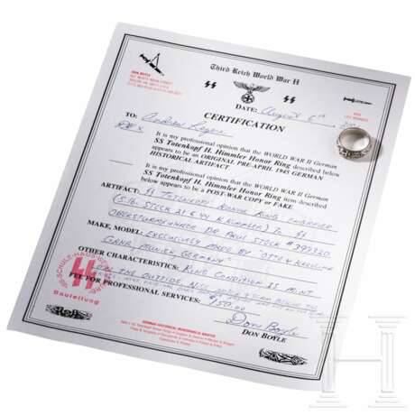 Obersturmführer Dr. Paul Steck - Totenkopfring der SS - фото 2