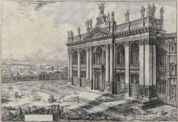 Piranesi, Giovanni Battista. Veduta della Facciata della Basilica di S. Giovanni Laterano