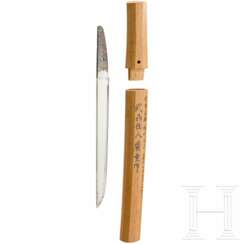 Tanto-Klinge in Shirasaya, signiert "Hiroshige", Zweiter Weltkrieg