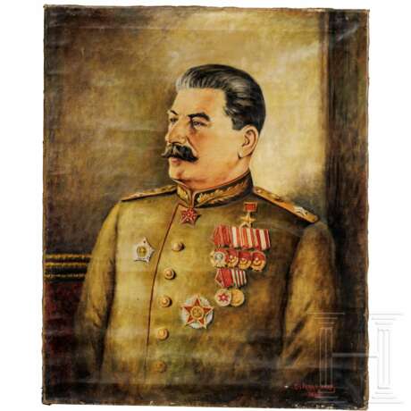 Portrait von Josef Stalin (1878 - 1953), Sowjetunion/deutsch, datiert 1945 - Foto 1 Portrait von Josef Stalin (1878 - 1953), Sowjetunion/deutsch, datiert 1945 - Foto 1