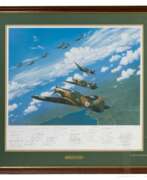 Catalogue des produits. AVG-Farbposter "The Flying Tigers" mit zahlreichen Unterschriften