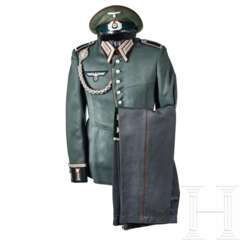 A Parade uniform and visor for a sergeant of the Motorcycle and Reconnaissance Division 64