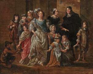 Niederlande, Mitte 17. Jahrhundert. Familie im Sonntagsstaat