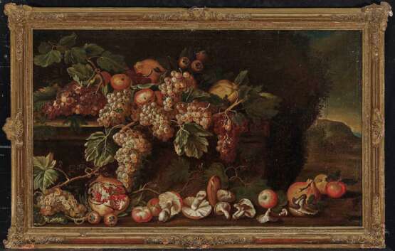 Italien, 17. Jahrhundert. Stillleben mit Pilzen und Früchten - photo 2