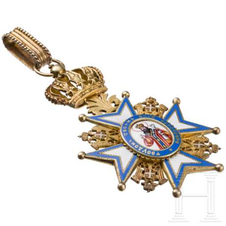 Serbischer St. Sava-Orden - brillantierter Bruststern zum Großoffizier und Halskreuz - photo 3