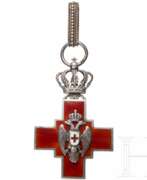 Overview. Orden vom Serbischen Roten Kreuz mit Königskrone, Halsdekoration ab 1882