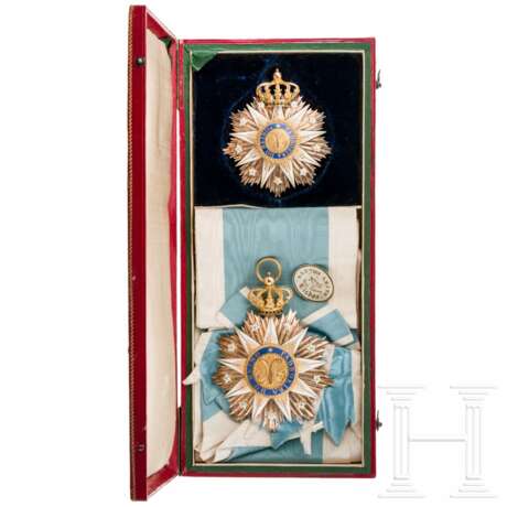 Orden Unserer Lieben Frau von Vila Viçosa, Großkreuzsatz im Etui - Foto 1