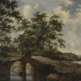 Goyen, Jan Josephsz. Van, Umkreis. Landschaft mit Brücke und Figurenstaffage - Foto 1