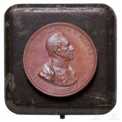 Bronzemedaille auf den 90. Geburtstag von GFM Graf Hellmuth von Moltke